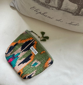 Handgemachte Mini Tasche "Green Ikat"
