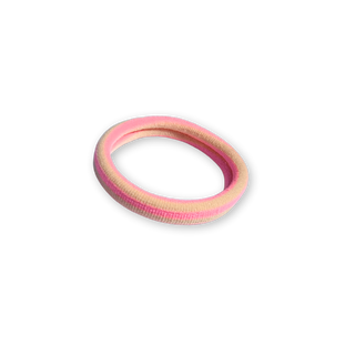 LULU Gestreiftes Haargummi | Beige Pink
