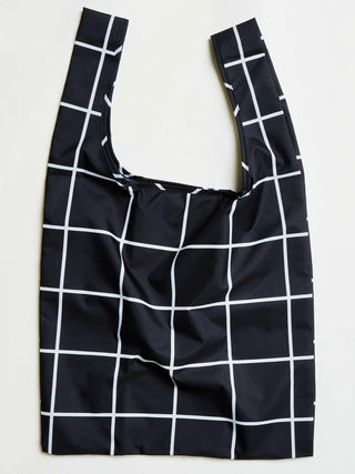 Reusable Bag - Black Grid