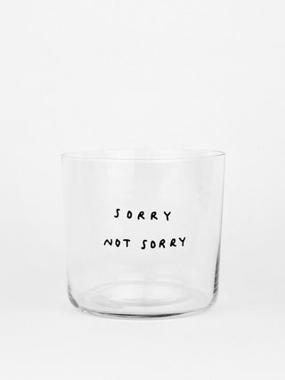 Glas „Sorry not sorry“